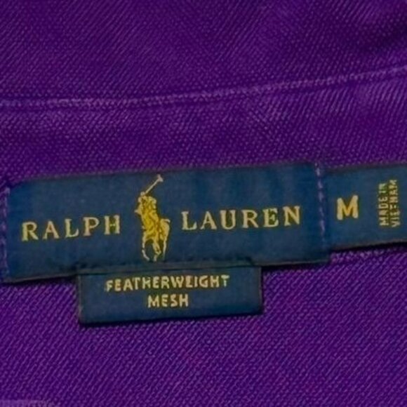 Ralph Lauren Mens Purple Featherweight Mesh Button-Down Shirt M - Picture 2 of 6